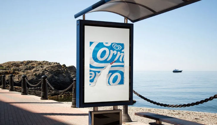 可愛多這組海報，是撕出來的